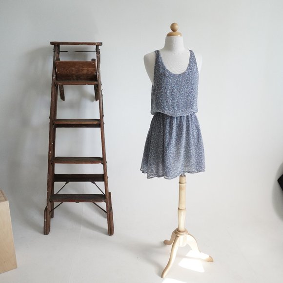 THML Floral Sleeveless Blouson Dress S